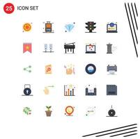 25 Creative Icons Modern Signs and Symbols of decoration progress value management system laptop Editable Vector Design Elements