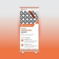 Corporate Roll Up Banner Design vector