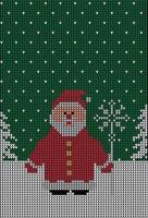 Knitted Christmas and New Year pattern vector