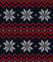 Knitted Christmas and New Year pattern. Wool Knitting Sweater Design. Wallpaper wrapping paper textile print. vector