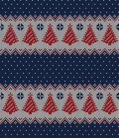 Knitted Christmas and New Year pattern vector