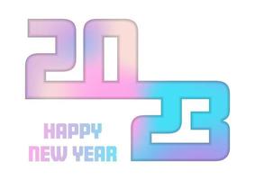 Pastel Gradient Happy New Year background vector