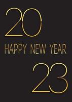 Gold and black Happy New Year background vector