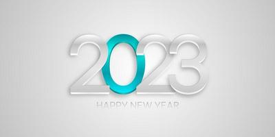 Happy New Year banner with a minimal design vector