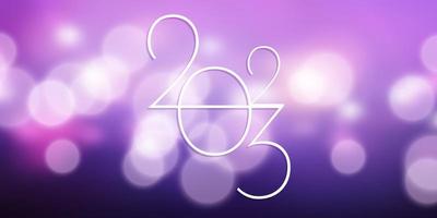Happy New Year banner with bokeh lights design vector