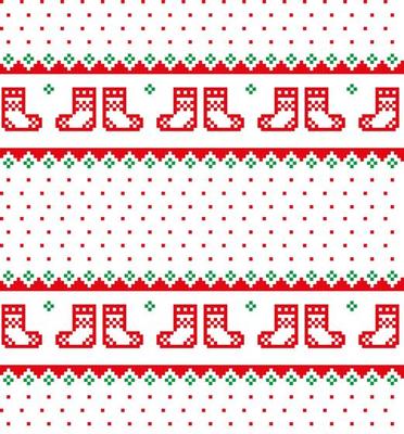 New Year s Christmas pattern pixel vector illustration eps