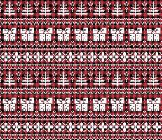 Christmas and New Year pattern at Buffalo Plaid. Festive background for design and print vector