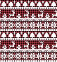 Christmas and New Year pattern at Buffalo Plaid. Festive background for design and print vector