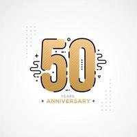 50 Years anniversary celebration vector template design illustration