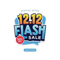 12.12 online shopping day year end sale banner discount promotion vector