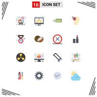 Set of 16 Modern UI Icons Symbols Signs for award precision dollar focus currency Editable Pack of Creative Vector Design Elements