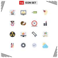 Set of 16 Modern UI Icons Symbols Signs for award precision dollar focus currency Editable Pack of Creative Vector Design Elements