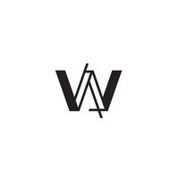 Letter W, WA or AW logo or icon design vector