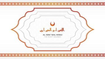 Elegant islamic isra miraj greeting background vector