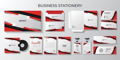 Red and black business stationery and identity, branding, Presentation Folder, Business card, Letterhead, Id card, Envelope, Email signature, Presentation folder, Invoice, CD cover, Book Cover design