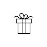 contorno regalo de navidad icono ilustración vector símbolo