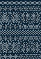 Knitted Christmas and New Year pattern. Wool Knitting Sweater Design. Wallpaper wrapping paper textile print. vector