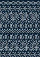 Knitted Christmas and New Year pattern. Wool Knitting Sweater Design. Wallpaper wrapping paper textile print. vector