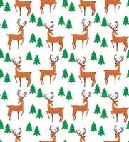 Vector festive Christmas or New Year seamless pattern in deer.