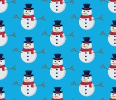Christmas seamless pattern with snowman, Perfect for wallpaper, wrapping paper, pattern fills, winter greetings, web page background, Christmas and New Year greeting cards vector
