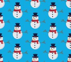 Christmas seamless pattern with snowman, Perfect for wallpaper, wrapping paper, pattern fills, winter greetings, web page background, Christmas and New Year greeting cards vector