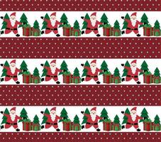 Knitted Christmas and New Year pattern. Wool Knitting Sweater Design. Wallpaper wrapping paper textile print. vector