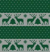 Knitted Christmas and New Year pattern vector