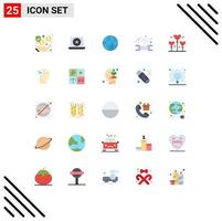 25 Thematic Vector Flat Colors and Editable Symbols of festival waste world pollution gas Editable Vector Design Elements
