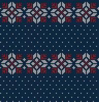 Knitted Christmas and New Year pattern vector