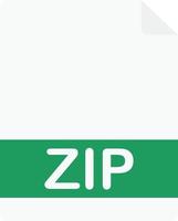 zip Document File Vector Flat Illustration