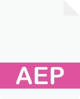 Aep Document File Vector Flat Illustration