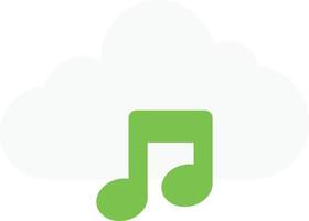 reproductor de música en la nube vector