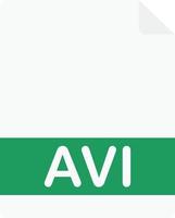 Avi Document File Vector Flat Illustration