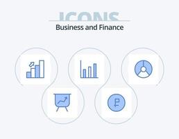 paquete de iconos azul de finanzas 5 diseño de iconos. Finanzas. negocio. negocio. hasta. Finanzas vector