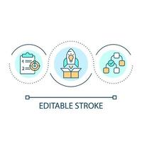 Software deployment schedule loop concept icon vector