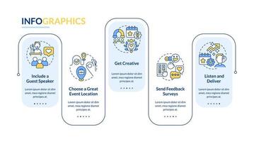 aumento de la plantilla de infografía de rectángulo de asistencia de eventos de negocios vector