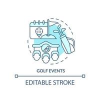 Golf events turquoise concept icon vector