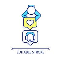 Leads distribution RGB color icon. Potential client contact processing. Marketing strategy. Isolated vector illustration. Simple filled line drawing. Editable stroke
