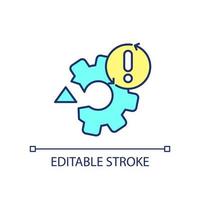 Operational disruption RGB color icon. Identifying issues in system work. Supply chain interruptions. Isolated vector illustration. Simple filled line drawing. Editable stroke