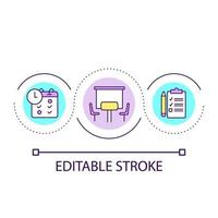 Corporate meeting scheduling loop concept icon vector