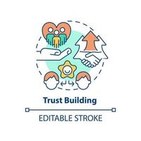 Trust building concept icon vector