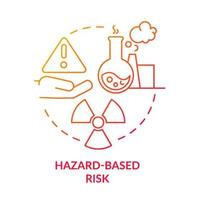 Hazard-based risk red gradient concept icon vector