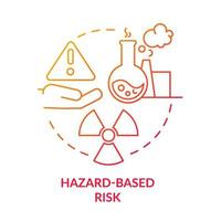 Hazard-based risk red gradient concept icon vector