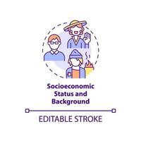 Socioeconomic status and background concept icon vector