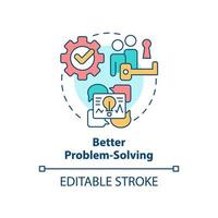 Better problem-solving concept icon vector