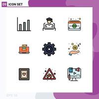 9 Creative Icons Modern Signs and Symbols of letter mail date e email Editable Vector Design Elements