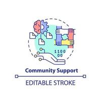 Community support concept icon vector