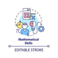 icono de concepto de habilidades matemáticas vector