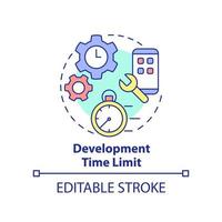 Development time limit concept icon vector