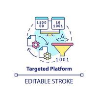 Targeted platform concept icon vector